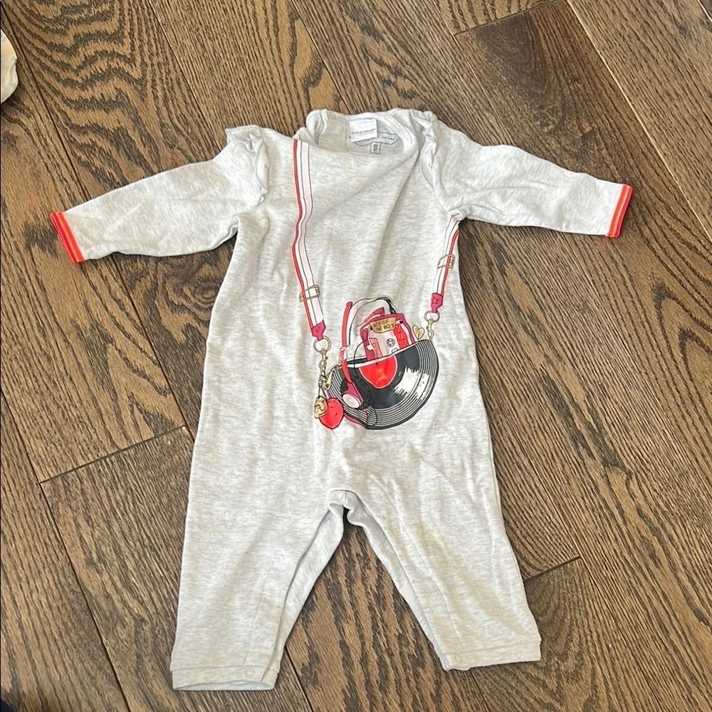 Gray Kids One Piece with Red Accents little marc jacob 6 months baby girl sale